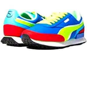 Men Multicvolored Future Rider Double Way Puma Sneakers size 9.5